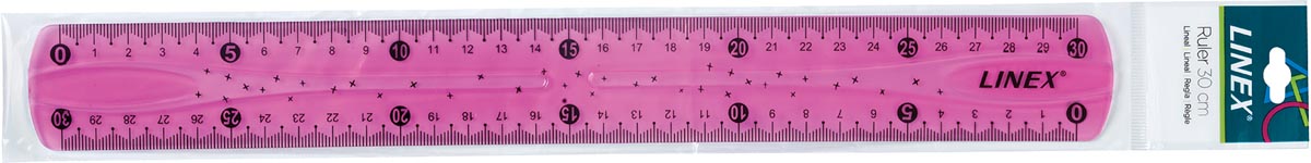 Linex flexibele liniaal, 30 cm, roze