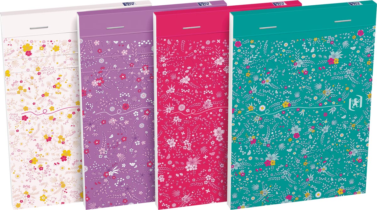Oxford Floral softcover notitieblok, ft A6, 80 vel, gelijnd, 4 geassorteerde designs Oxford Floral softcover notitieblok, ft A6, 80 vel, gelijnd, 4 geassorteerde designs