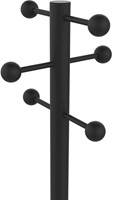 Unilux kapstok Access, hoogte 175 cm, 6 kledinghaken, met parapluhouder, zwart met hout-2