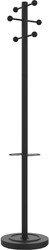 Unilux kapstok Access, hoogte 175 cm, 6 kledinghaken, met parapluhouder, zwart met hout