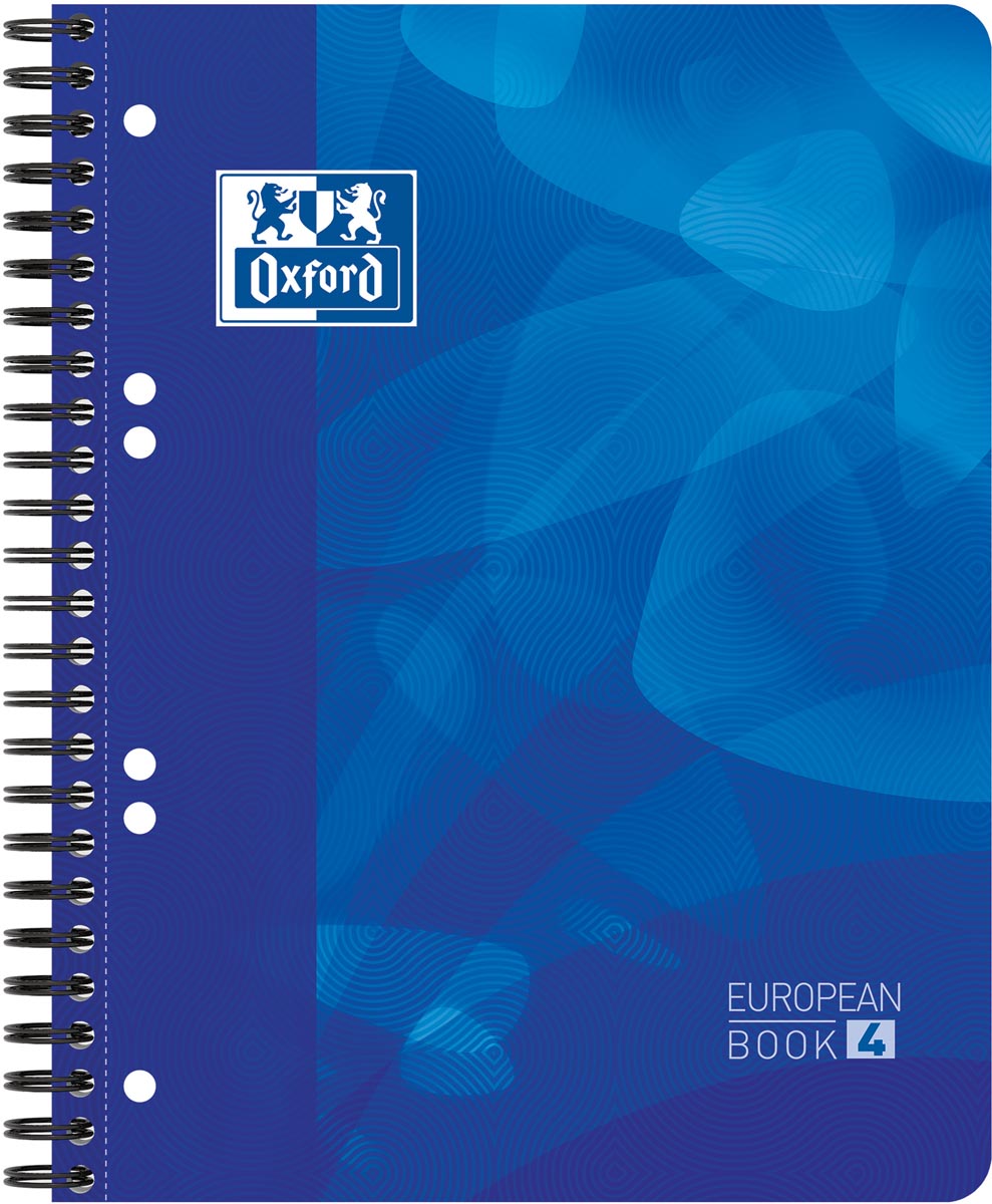 Oxford School Projectbook spiraalschrift, ft A5+, 6-gaats perforatie, gelijnd, blauw afbeelding