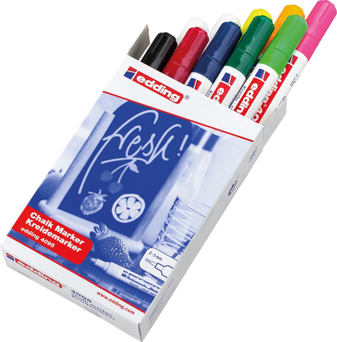 Edding krijtmarker e-4095, geassorteerde kleuren, doos van 10 stuks afbeelding