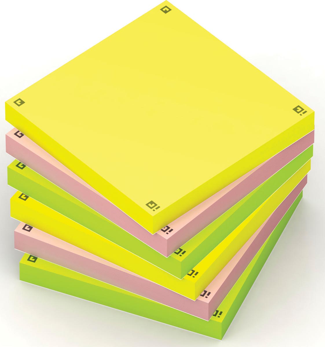 Oxford Spot Notes, sticky Notes, pak van 6, geassorteerde kleuren