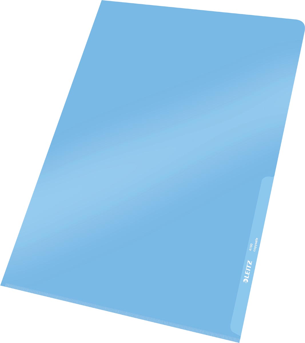 Leitz Premium L-map, PVC, ft A4, blauw, pak van 100 stuks afbeelding