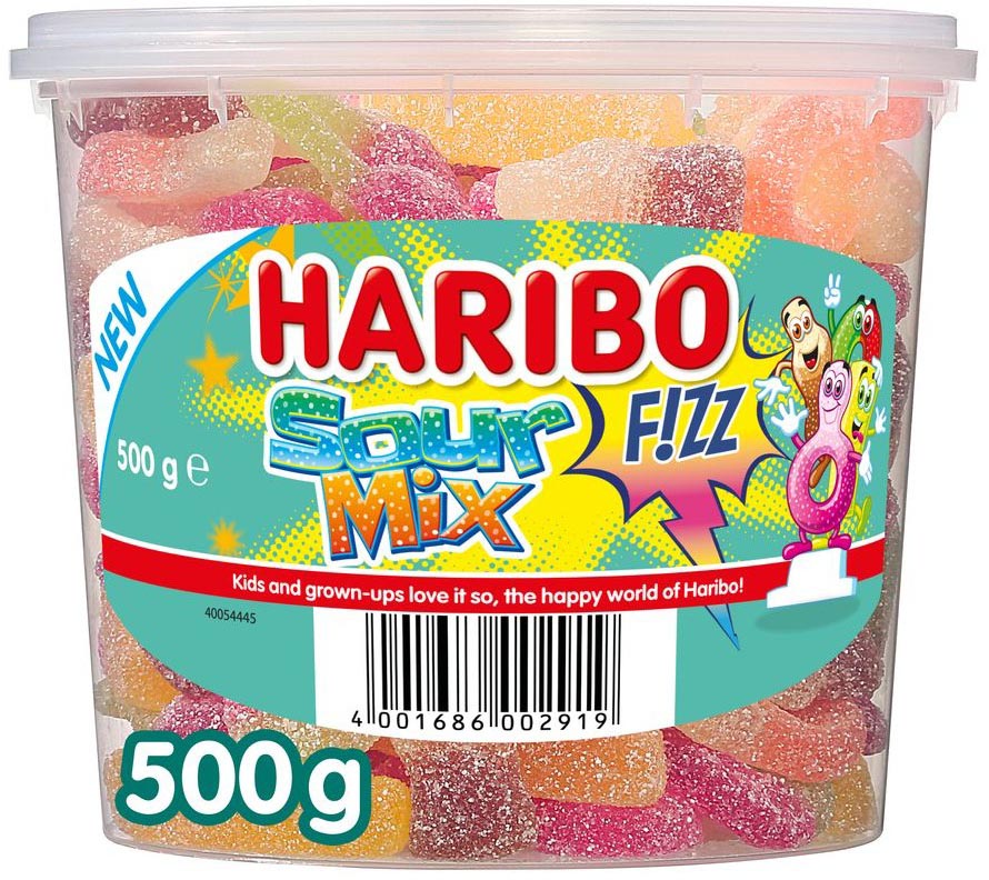 Haribo snoepgoed Zure mix, emmer van 500 g