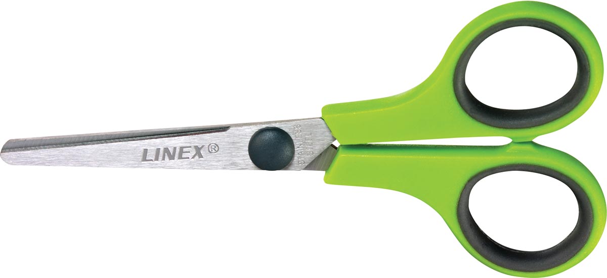 Linex schaar 14 cm, groen, op blister Linex schaar 14 cm, groen, op blister