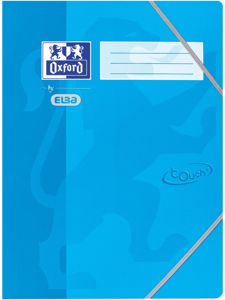 Oxford Touch elastomap uit karton, ft A4, blauw Oxford Touch elastomap uit karton, ft A4, blauw