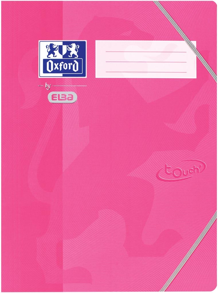 Oxford Touch elastomap uit karton, ft A4, roze