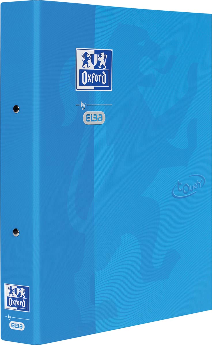 Oxford Touch ringmap uit karton, voor ft A4, rug van 4 cm, 2 ringen, blauw
