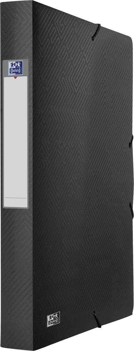 Oxford Urban elastobox uit PP, formaat 24 x 32 cm, rug van 4 cm, zwart afbeelding