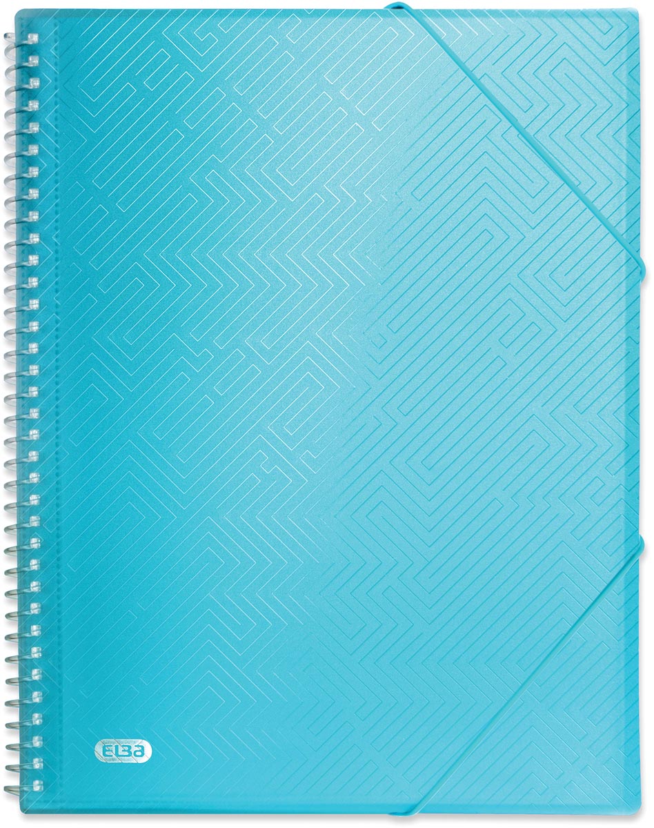 Elba Urban showalbum met spiraal, voor ft A4, 40 tassen, met elastieksluiting, transparant blauw Elba Urban showalbum met spiraal, voor ft A4, 40 tassen, met elastieksluiting, transparant blauw