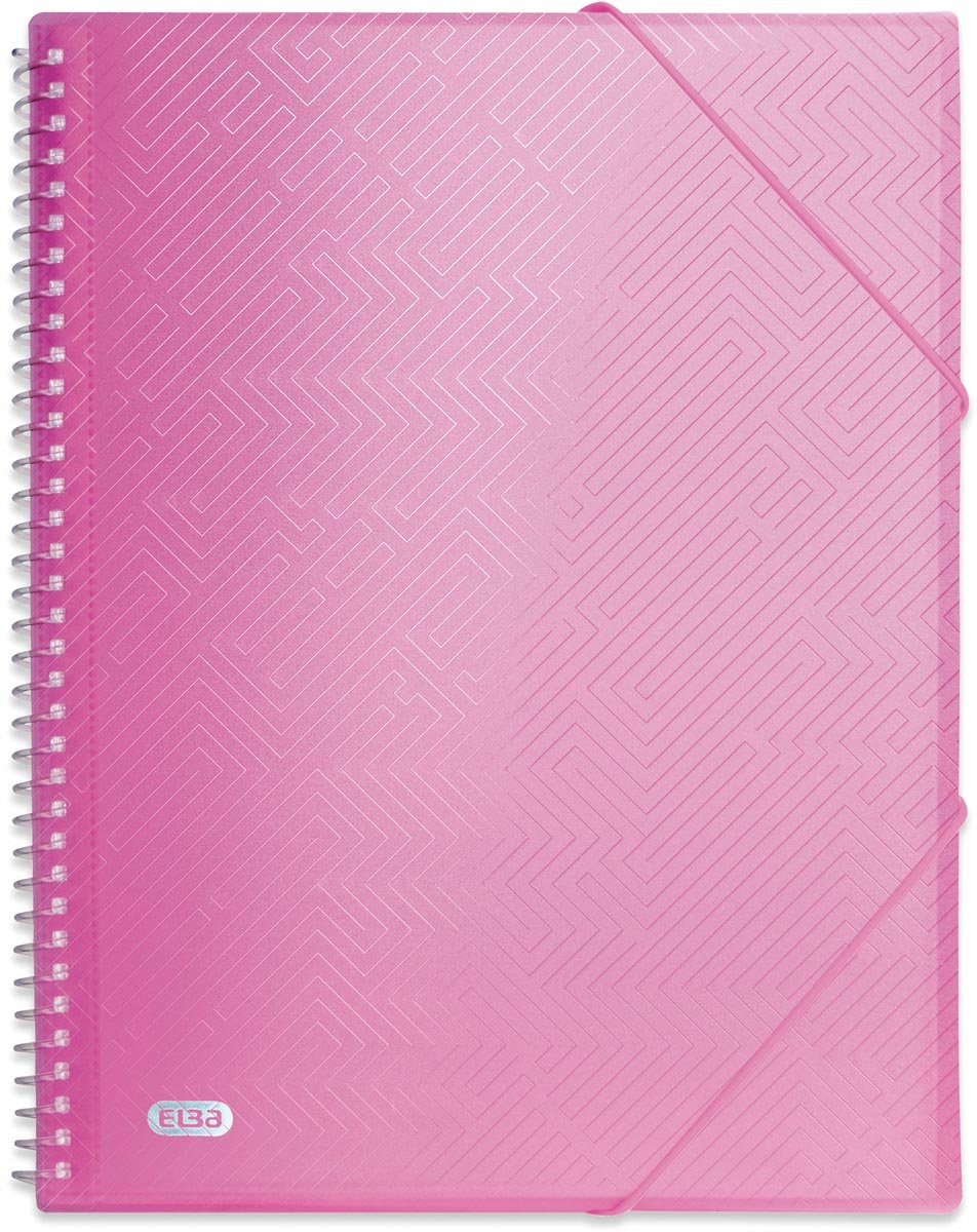 Elba Urban showalbum met spiraal, voor ft A4, 40 tassen, met elastieksluiting, transparant roze Elba Urban showalbum met spiraal, voor ft A4, 40 tassen, met elastieksluiting, transparant roze