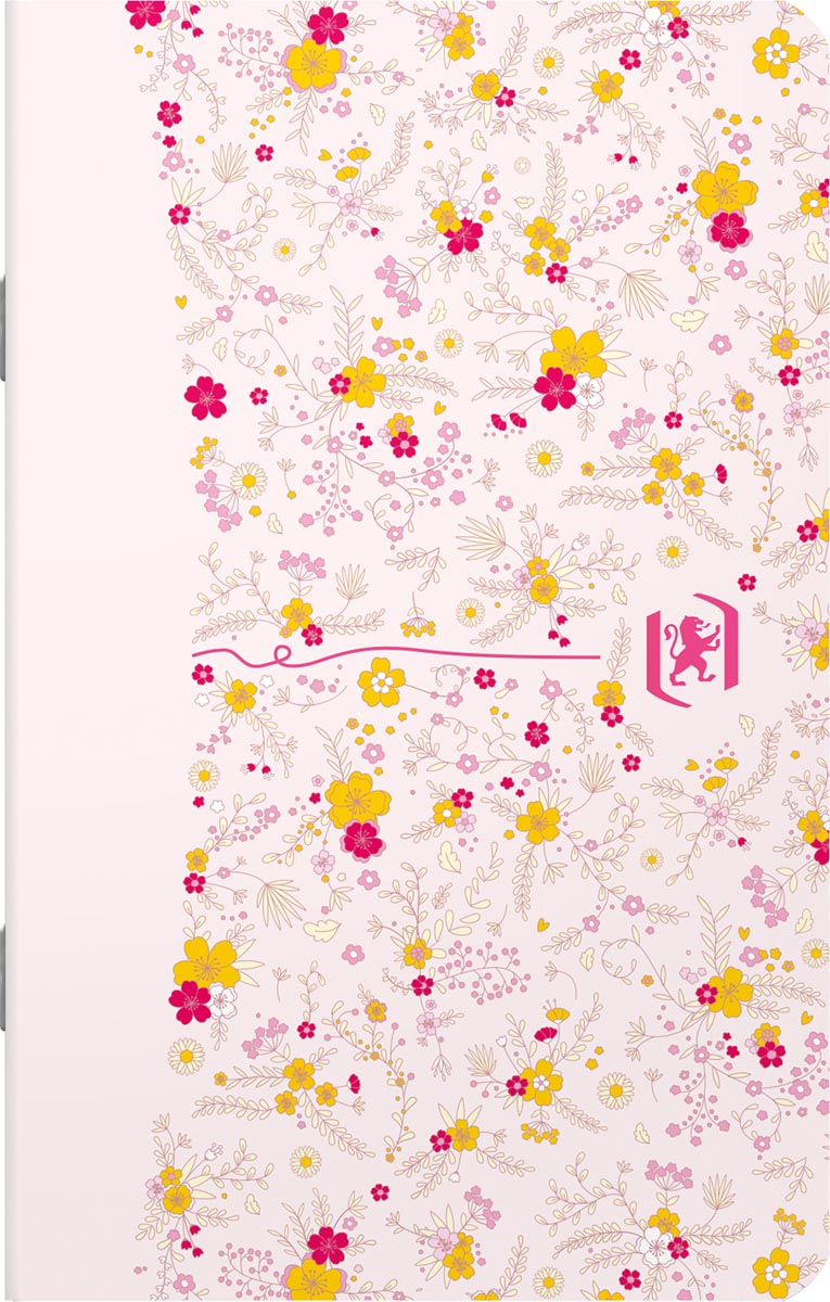 Oxford Floral softcover notitieblok, ft 9 x 14 cm, 30 vel, gelijnd, 4 geassorteerde designs