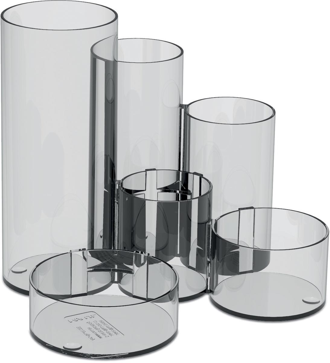 MAUL pennenbak Tubo wit, 6 vaks Ø15x12.5cm helder transparant MAUL pennenbak Tubo wit, 6 vaks Ø15x12.5cm helder transparant