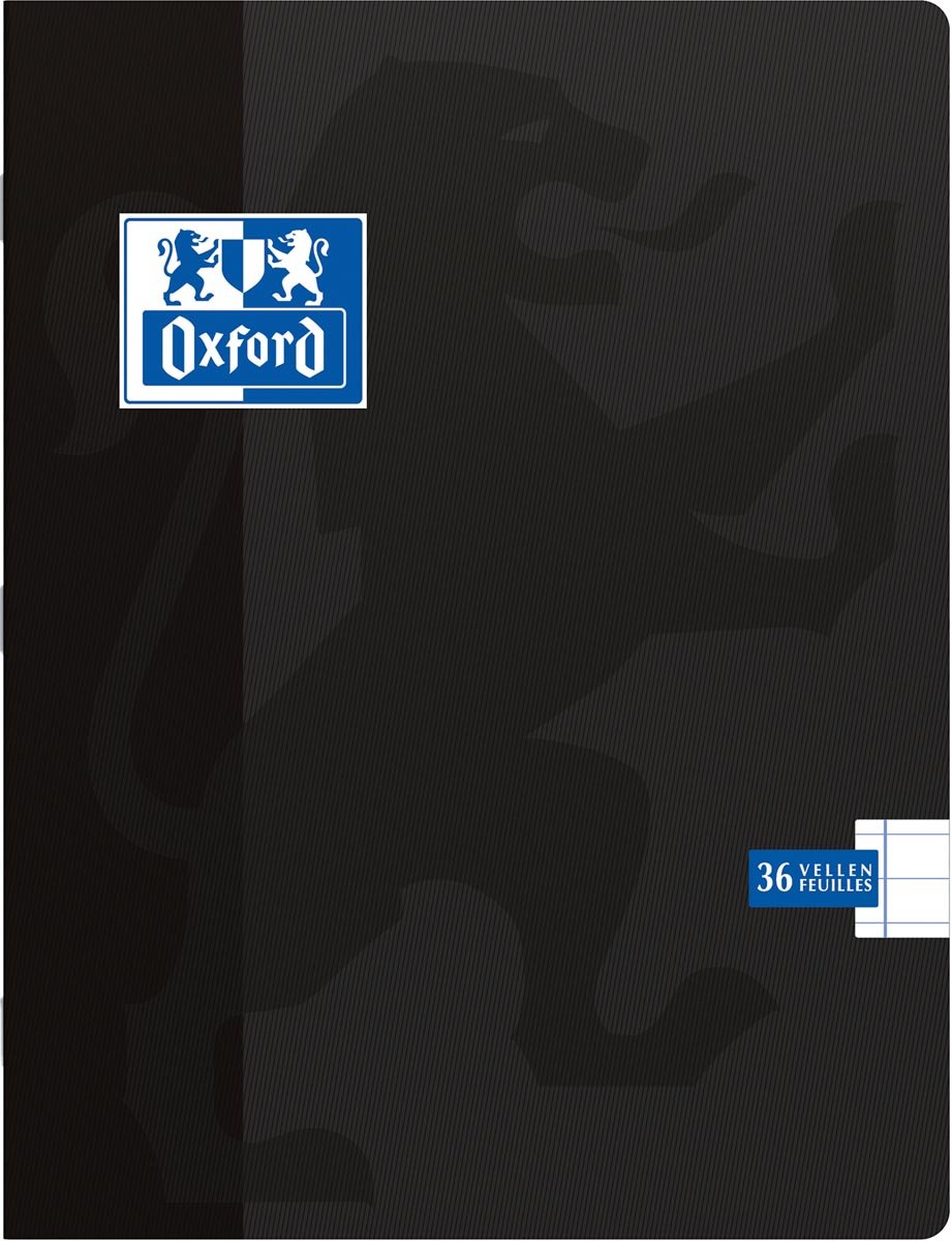 Oxford School schrift, ft A5, 72 bladzijden, met kantlijn, gelijnd, zwart afbeelding