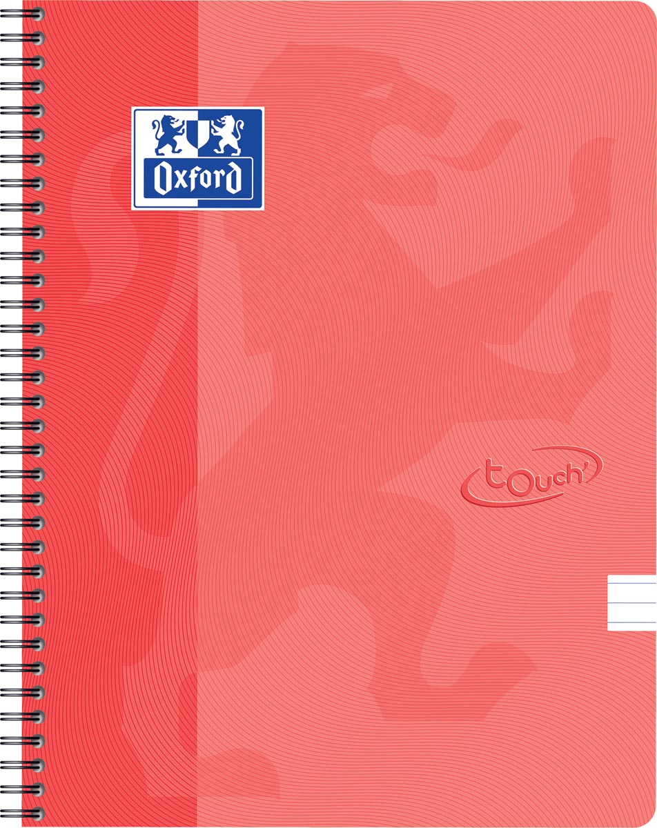 Oxford School Touch spiraalblok, ft A4, 140 bladzijden, gelijnd, oranje afbeelding