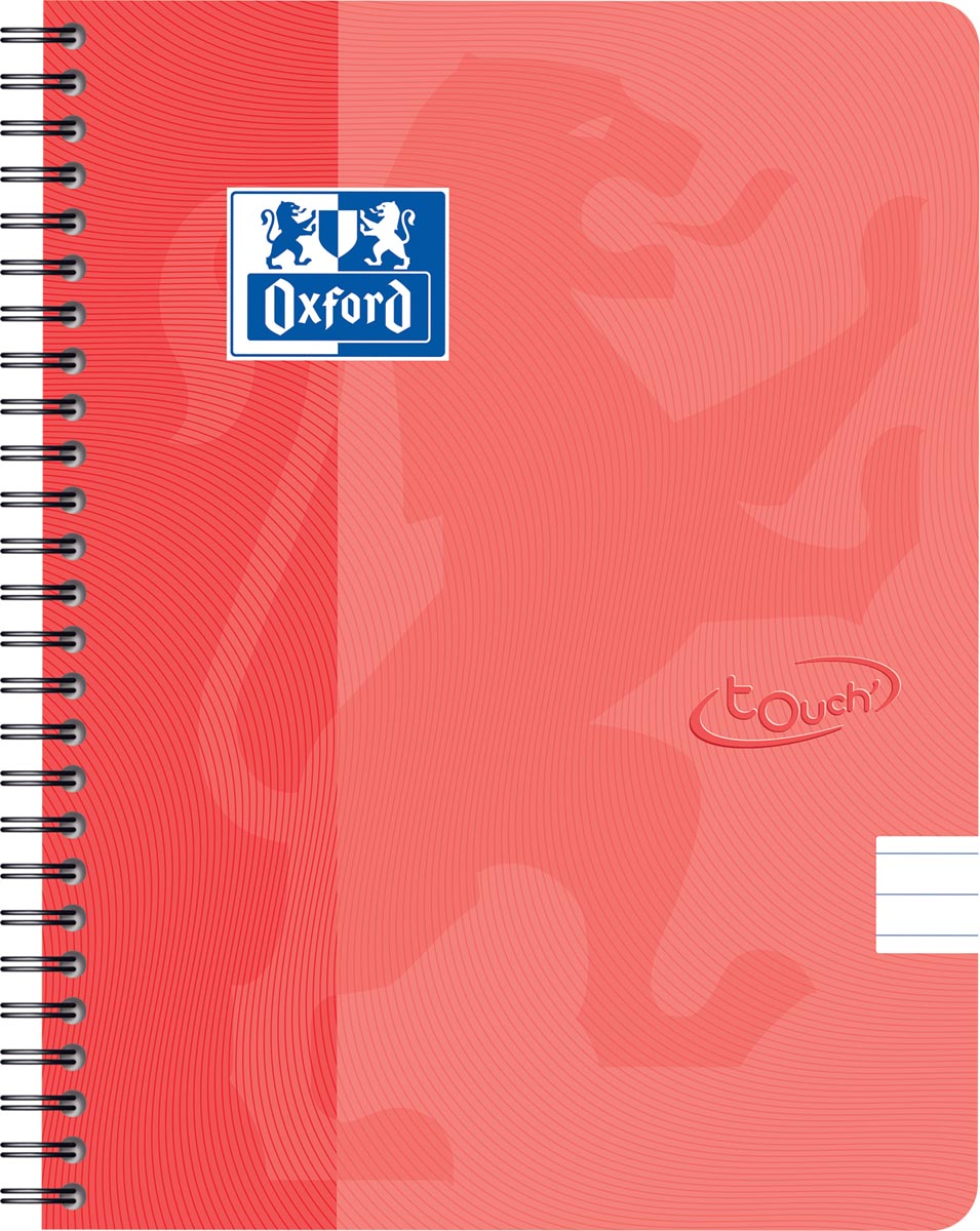 Oxford School Touch spiraalblok, ft A5, 140 bladzijden, gelijnd, oranje afbeelding