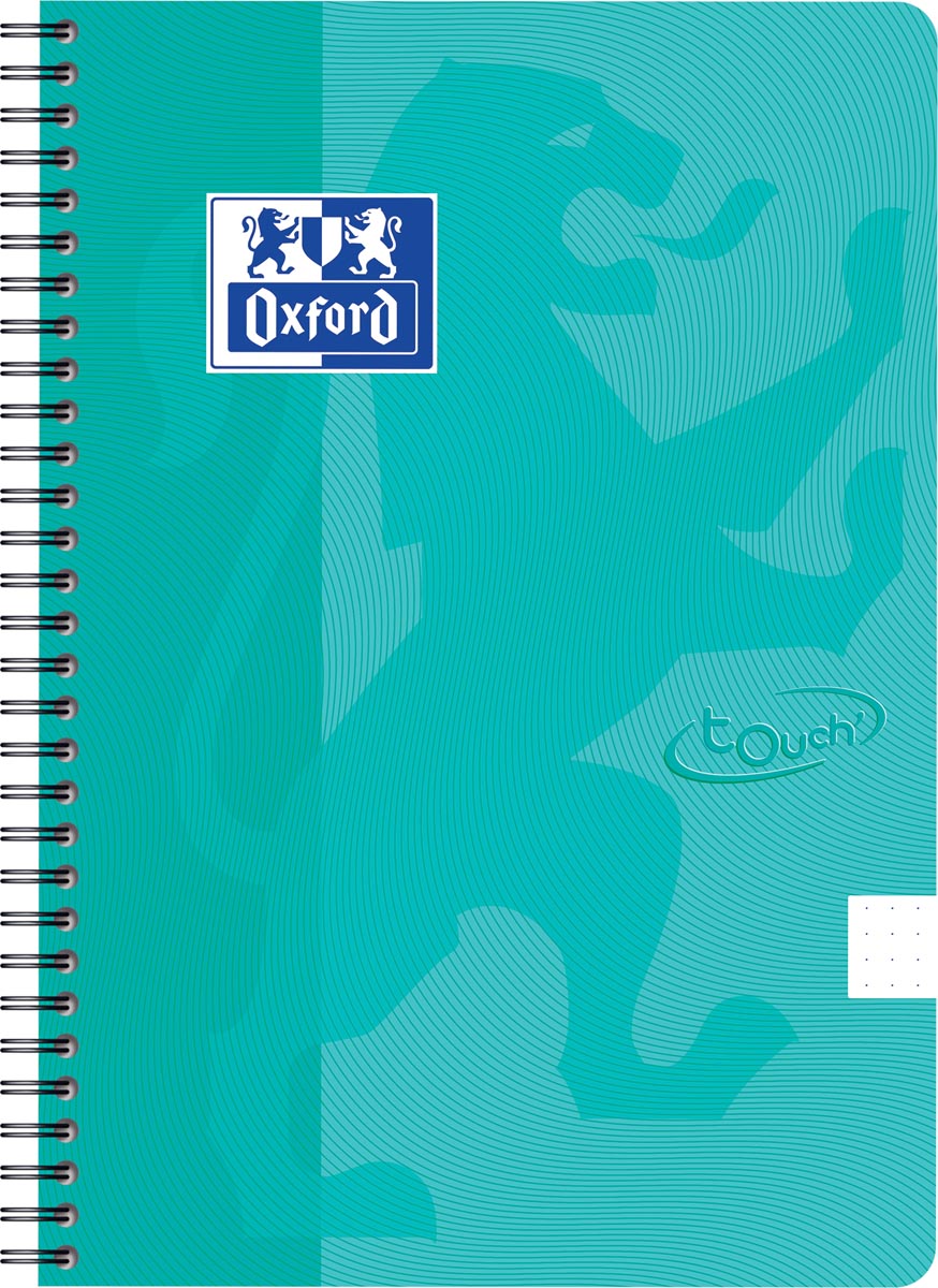Oxford School Touch spiraalblok, ft B5, 140 bladzijden, dots 5 x 5, munt afbeelding