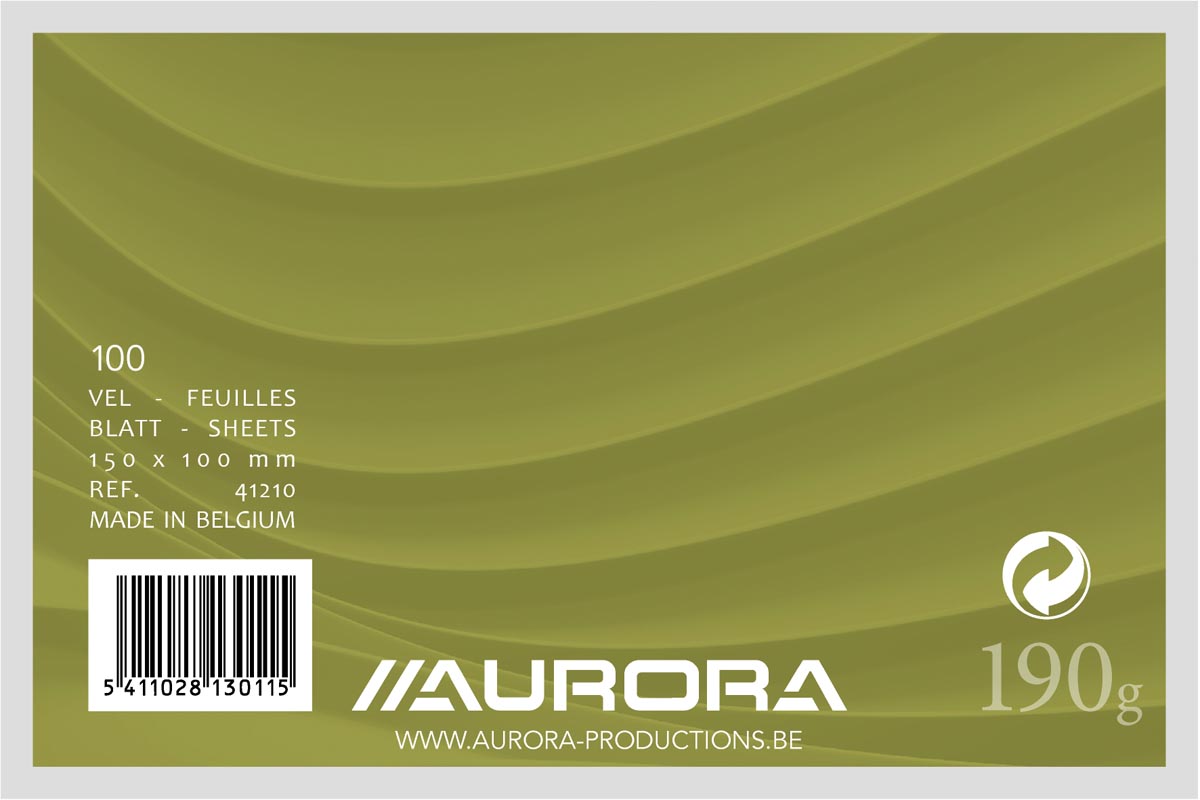 Aurora witte systeemkaarten, ft 10 x 15 cm, effen, pak van 100 stuks afbeelding
