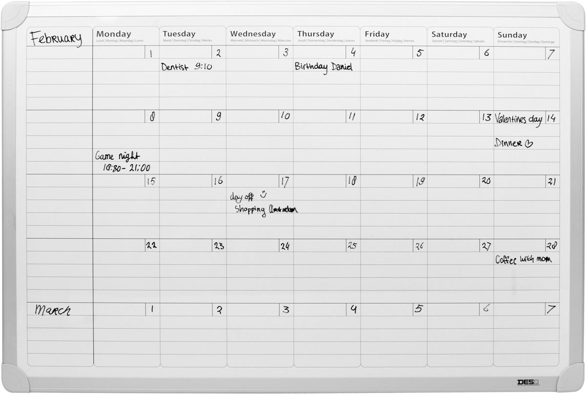 Desq magnetische maandplanner afbeelding