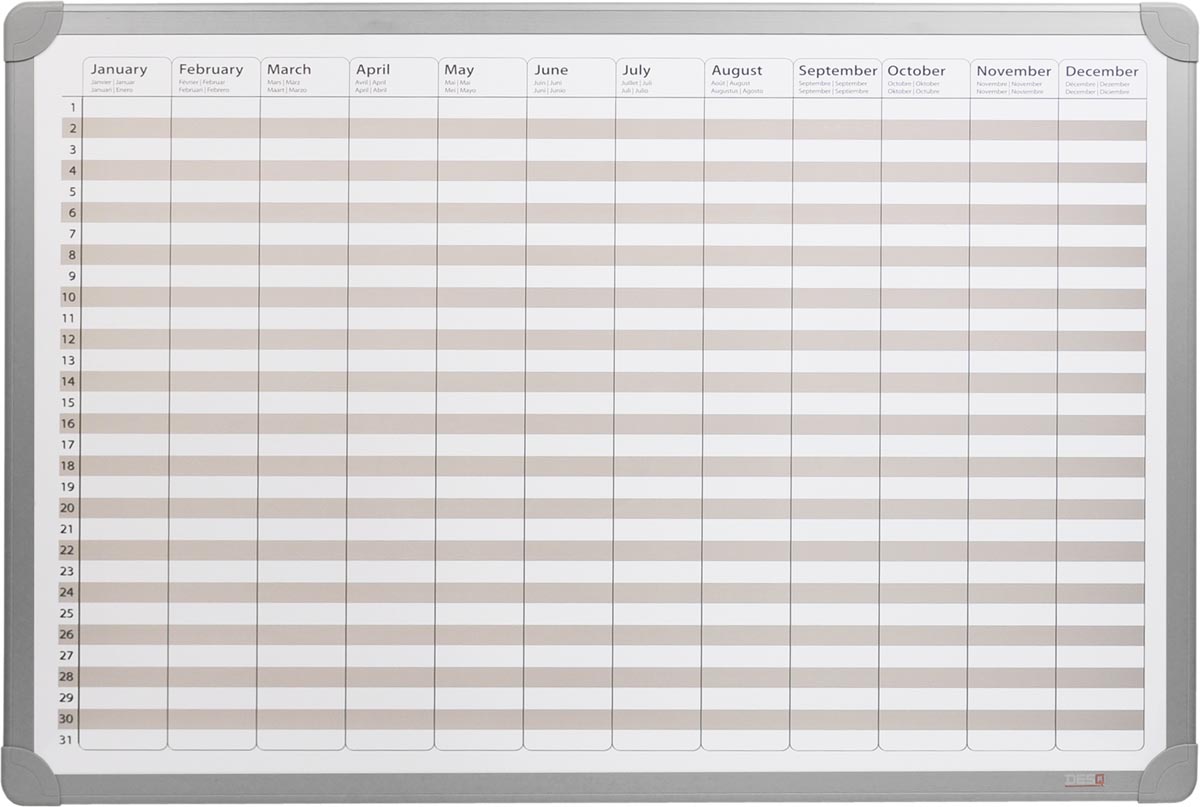 Desq magnetische jaarplanner afbeelding