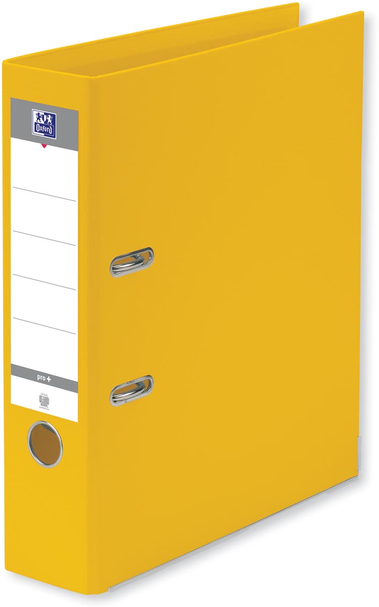 Oxford Smart Pro+ ordner, voor ft A4, rug 8 cm, geel