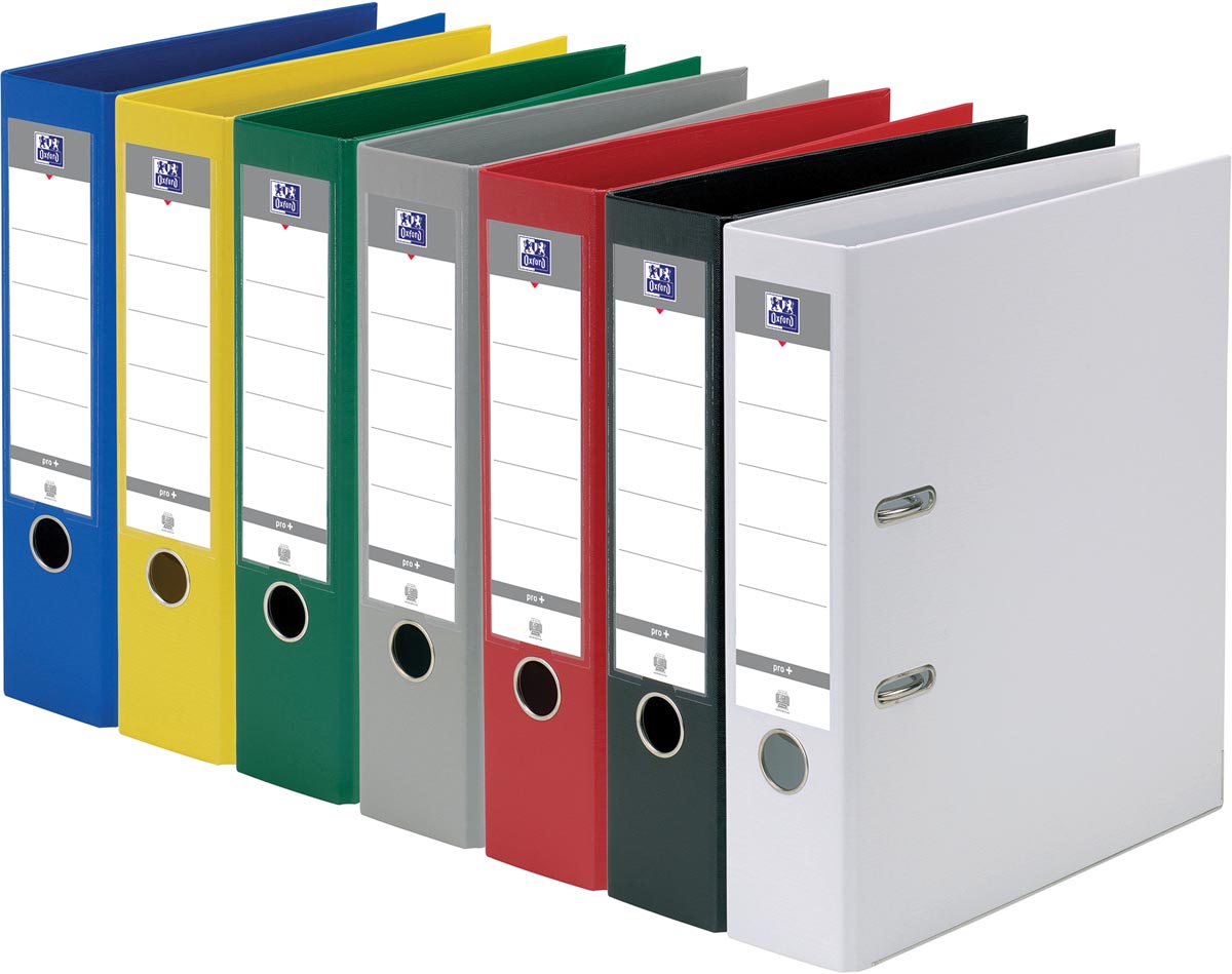 Oxford Smart Pro+ ordner, voor ft A4, rug 8 cm, geassorteerde kleuren