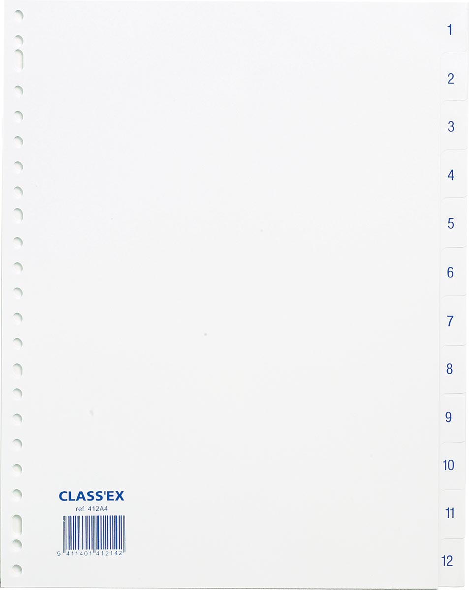 Classex Tabbladen Set 1 12 23 Gaatsperforatie Pp Wit huismerk kopen in de aanbieding Classex Tabbladen Set 1 12 23 Gaatsperforatie Pp Wit huismerk kopen in de aanbieding