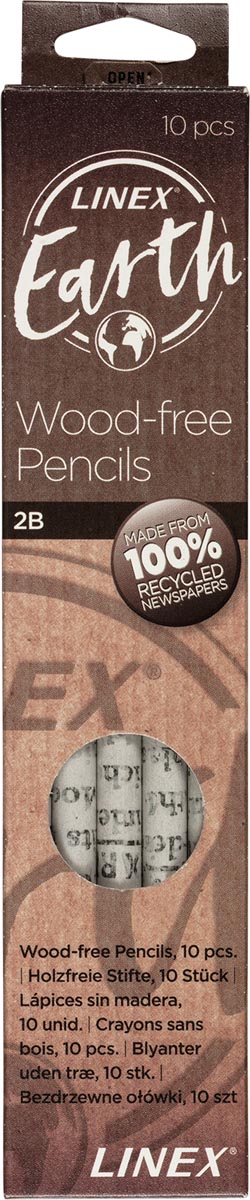 Linex Earth potloden, zonder hout, pak van 10 stuks Linex Earth potloden, zonder hout, pak van 10 stuks