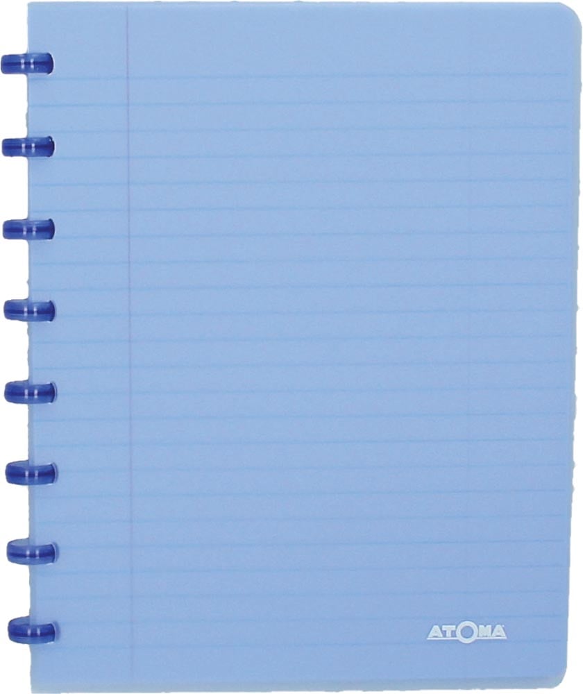 Atoma Trendy schrift, ft A5, 144 bladzijden, gelijnd, transparant blauw afbeelding