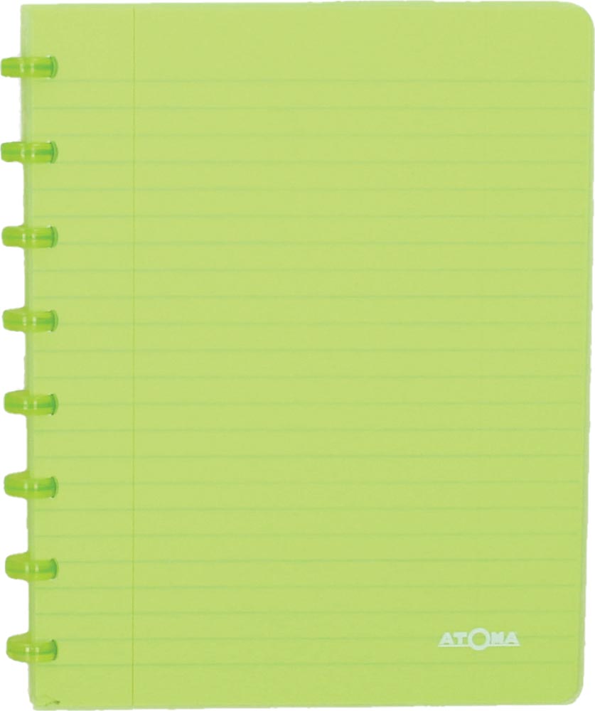 Atoma Trendy schrift, ft A5, 144 bladzijden, geruit 5 mm, transparant groen afbeelding