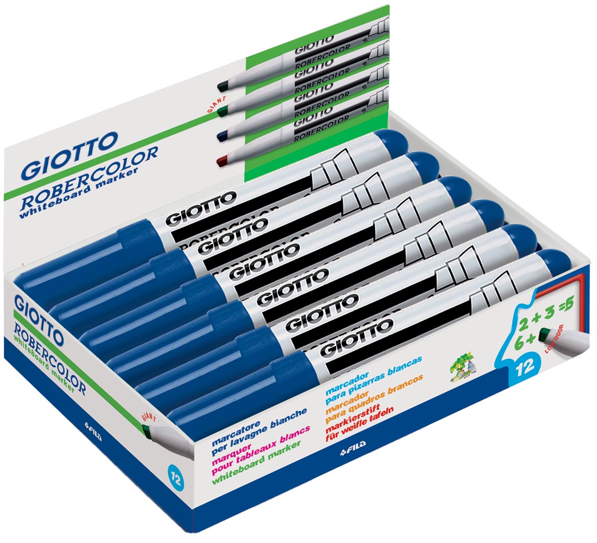 Giotto Robercolor whiteboardmarker maxi, schuine punt, blauw afbeelding