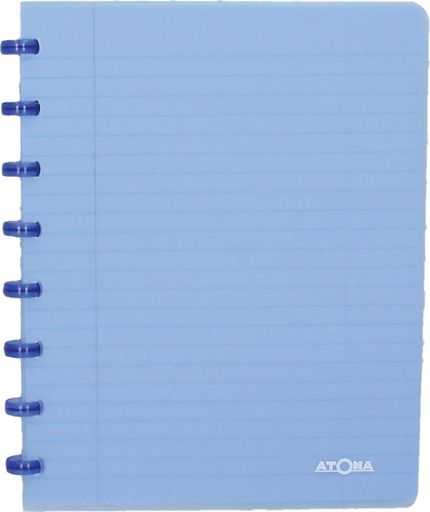 Atoma Trendy schrift, ft A5, 144 bladzijden, commercieel geruit, transparant blauw afbeelding
