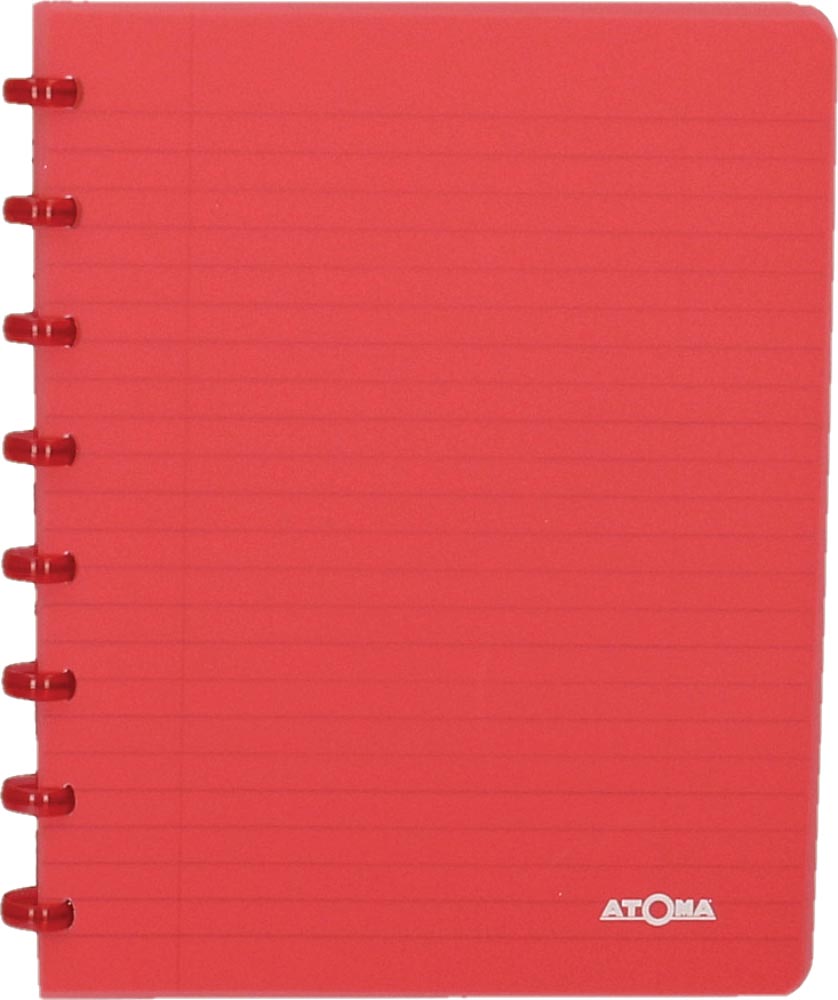 Atoma Trendy schrift, ft A5, 144 bladzijden, commercieel geruit, transparant rood afbeelding