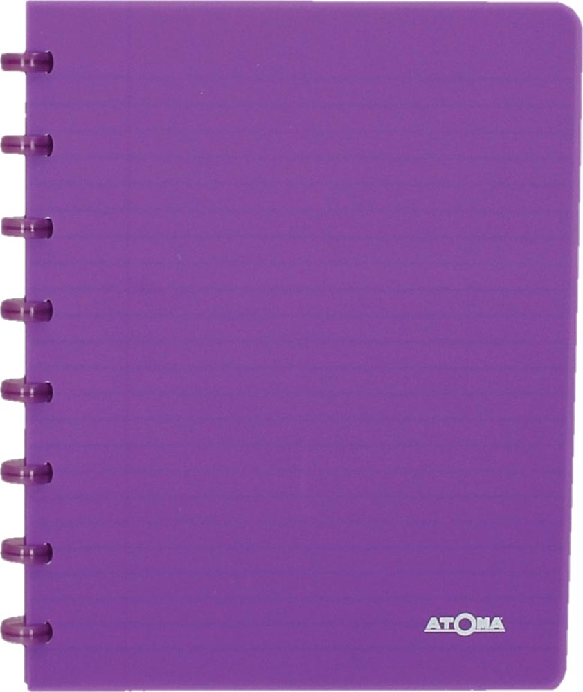 Atoma Trendy schrift, ft A5, 144 bladzijden, commercieel geruit, transparant paars afbeelding