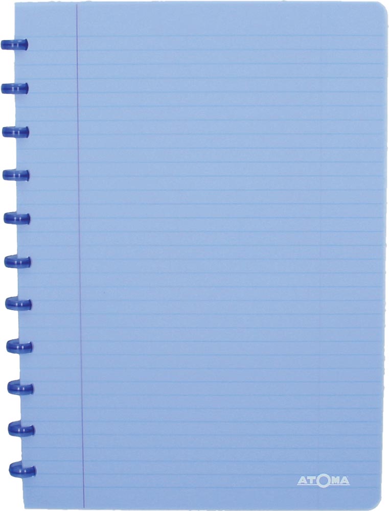 Atoma Trendy schrift, ft A4, 144 bladzijden, gelijnd, transparant blauw afbeelding