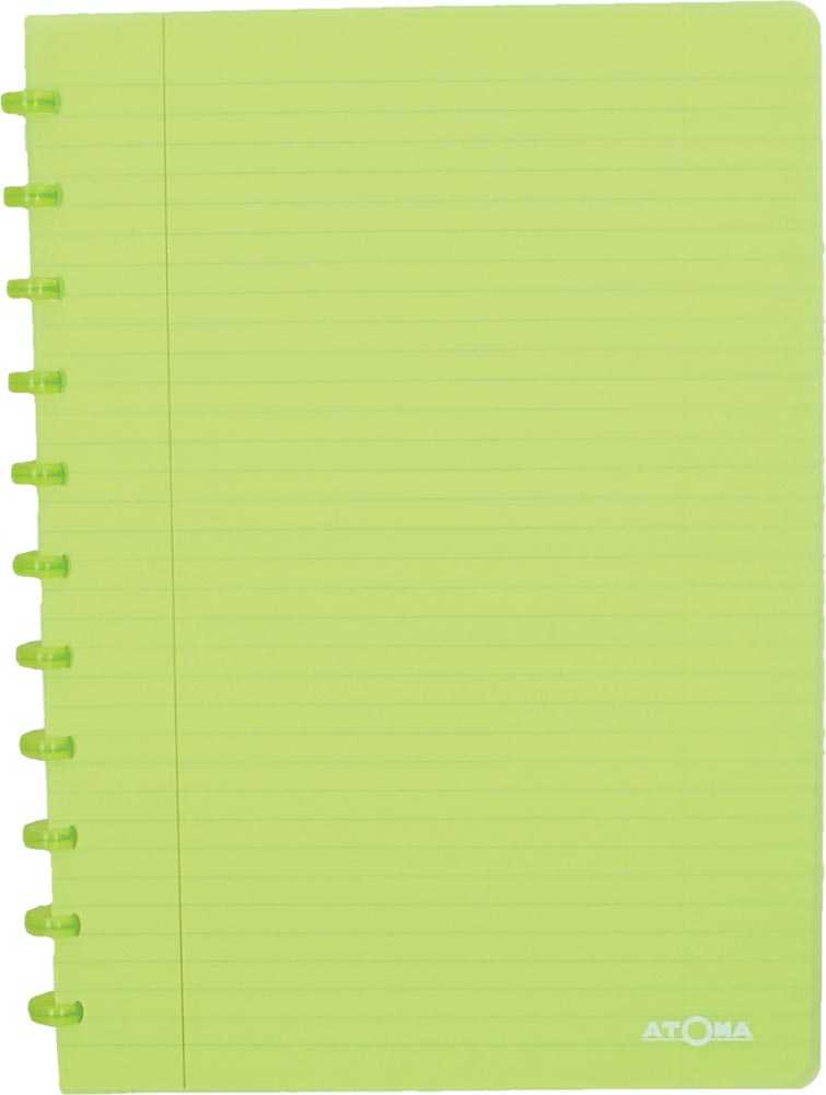 Atoma Trendy schrift, ft A4, 144 bladzijden, gelijnd, transparant groen afbeelding