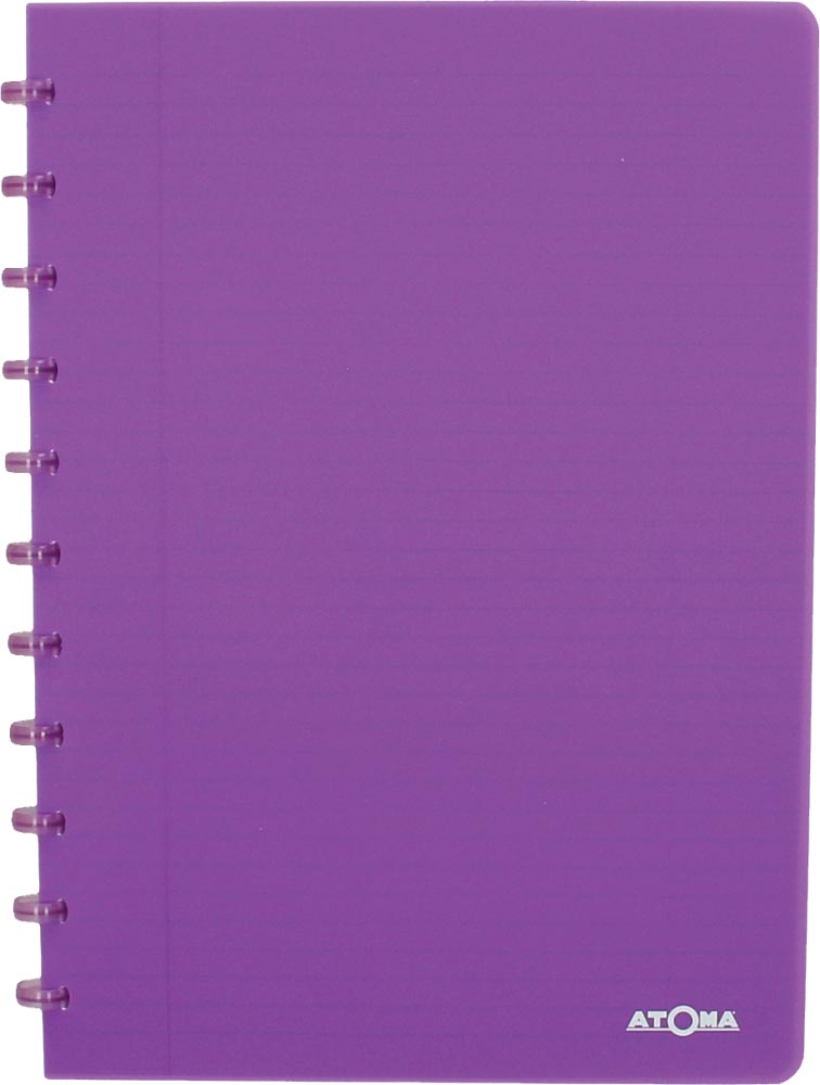 Atoma Trendy schrift, ft A4, 144 bladzijden, gelijnd, transparant paars afbeelding
