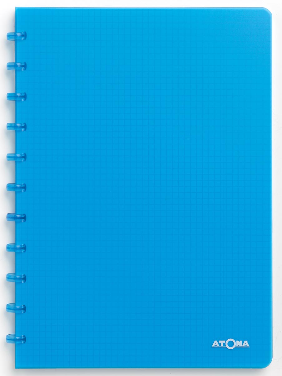 Atoma Trendy schrift, ft A4, 144 bladzijden, geruit 5 mm, transparant turkoois afbeelding