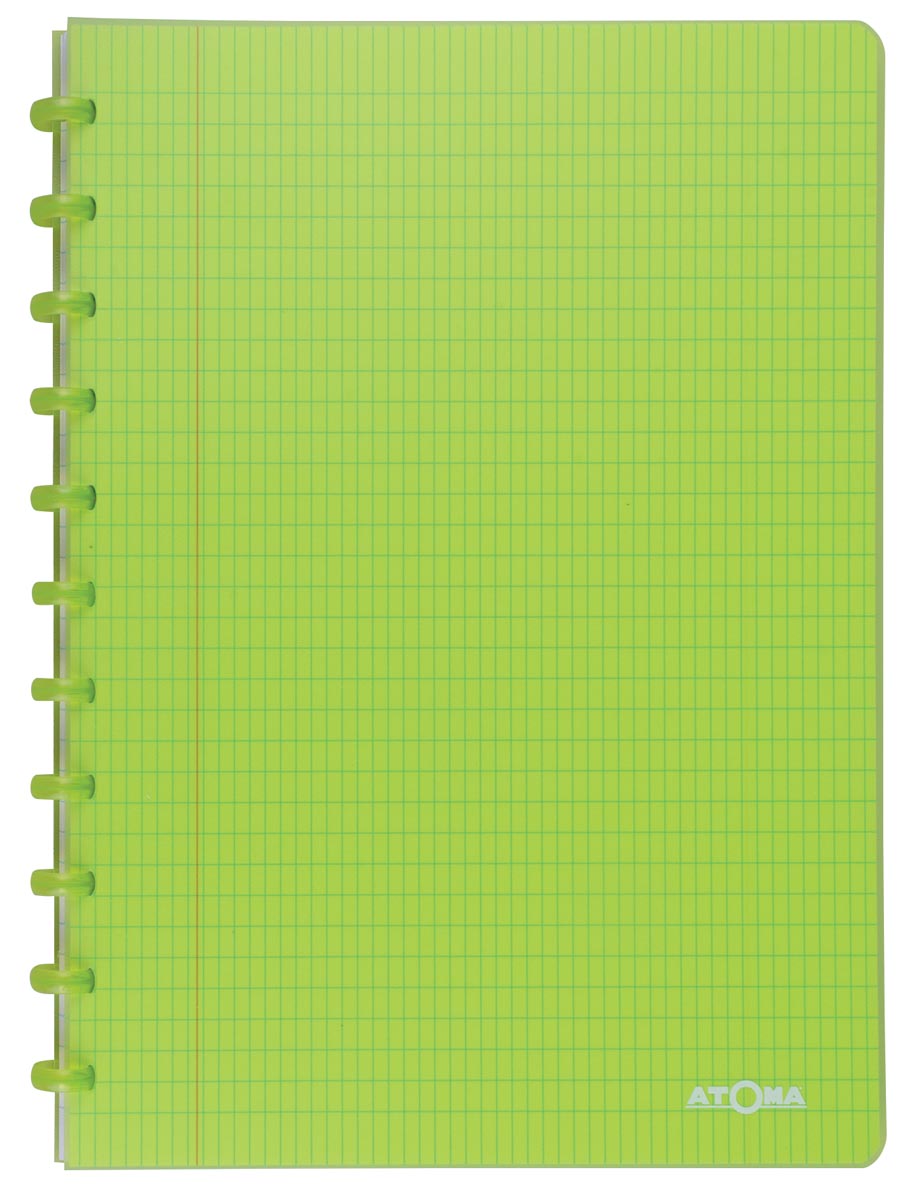 Atoma Trendy schrift, ft A4, 144 bladzijden, commercieel geruit, transparant groen afbeelding