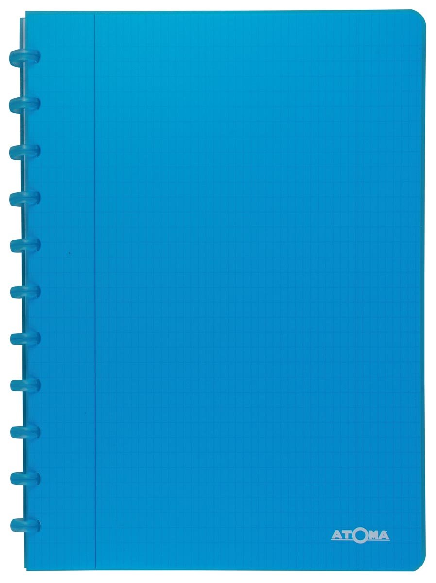 Atoma Trendy schrift, ft A4, 144 bladzijden, commercieel geruit, transparant turkoois afbeelding