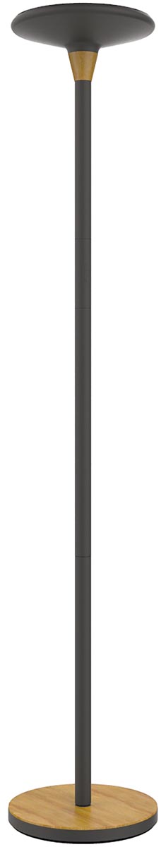 Unilux vloerlamp Baly Bamboo, LED-lamp, zwart Unilux vloerlamp Baly Bamboo, LED-lamp, zwart