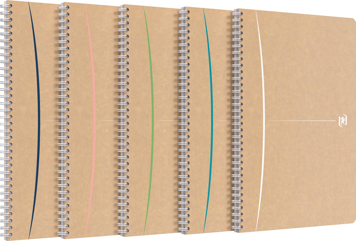 Oxford Touareg spiraalschrift, 180 bladzijden, ft A4, gelijnd, geassorteerde kleuren afbeelding