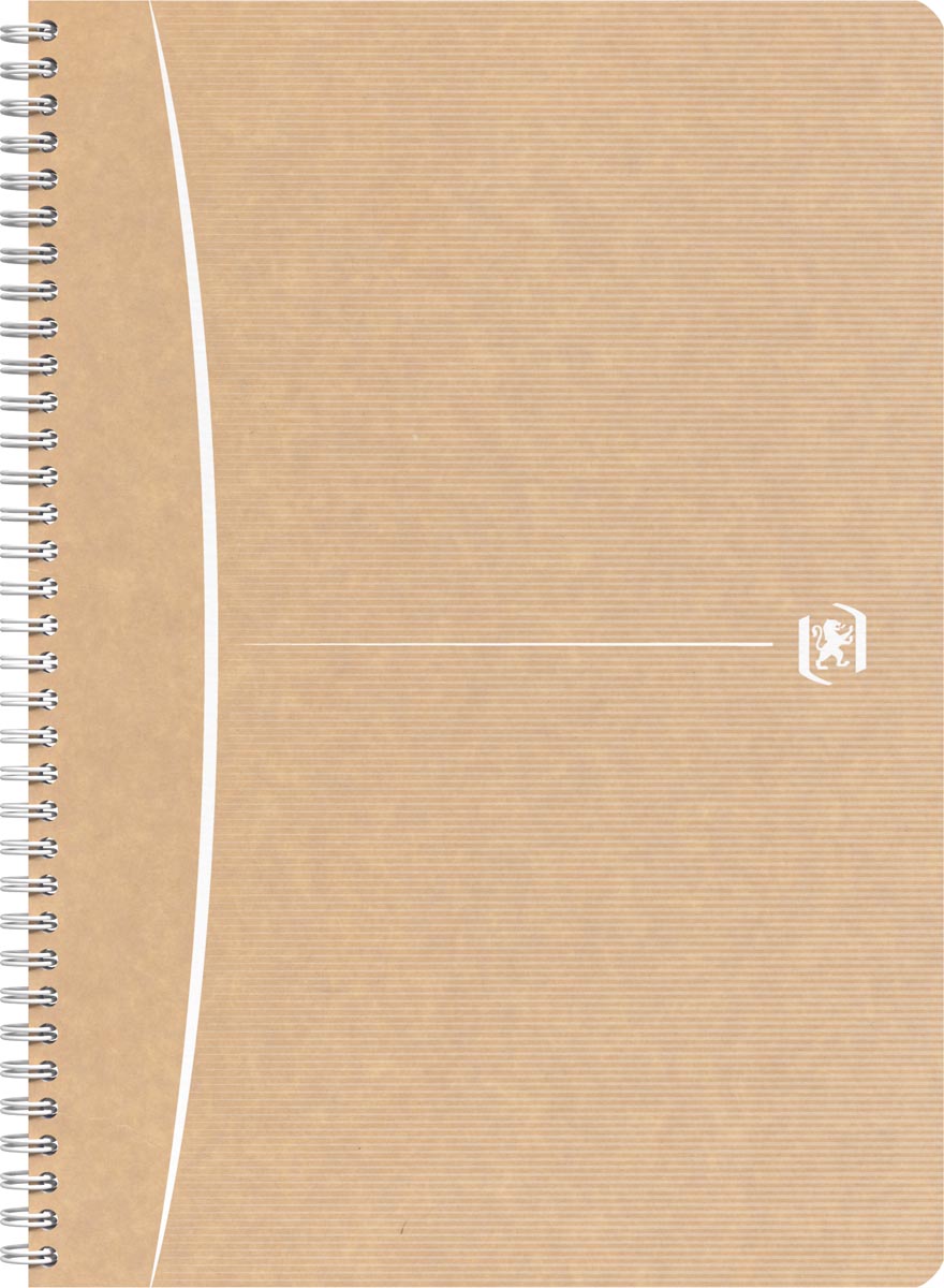 Oxford Touareg spiraalschrift, 180 bladzijden, ft A4, geruit 5 mm, wit