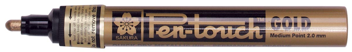 Sakura paint Marker Pen-Touch punt van 2 mm, goud afbeelding