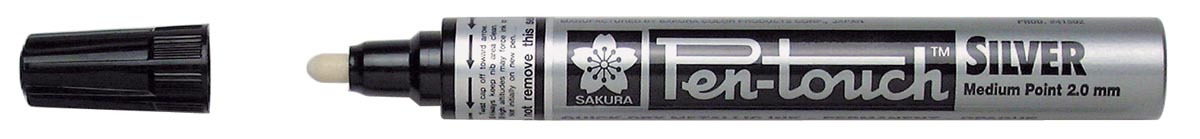 Sakura paint Marker Pen-Touch punt van 2 mm, zilver