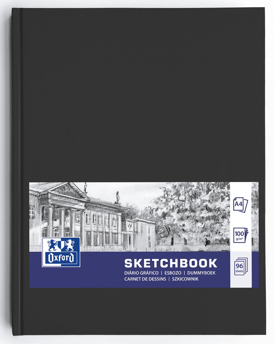 Oxford Sketchbook dummyboek, 96 vel, 100 g/m², ft A4, zwart