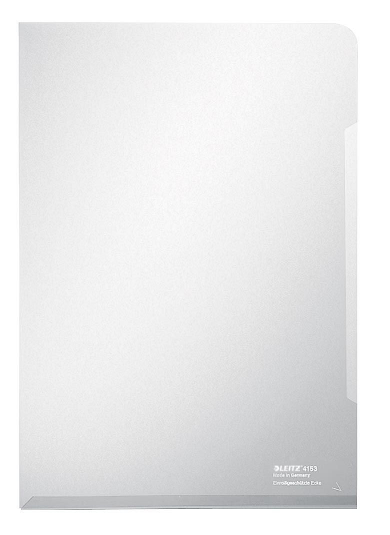 Leitz L-map premium PVC, ft A4, tranparant, pak van 100 stuks afbeelding
