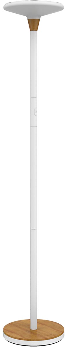 Unilux vloerlamp Baly Bamboo, LED-lamp, wit