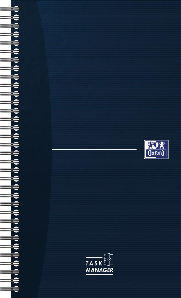 Oxford Essentials taskmanager dagplanning, 230 pagina's, ft 14,1 x 24,6 cm, blauw